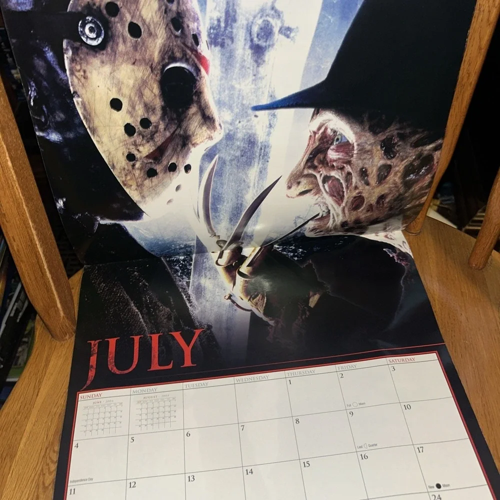 2004 Freddy Krueger vs Jason Calendar Nightmare on Elm Street Friday the 13th